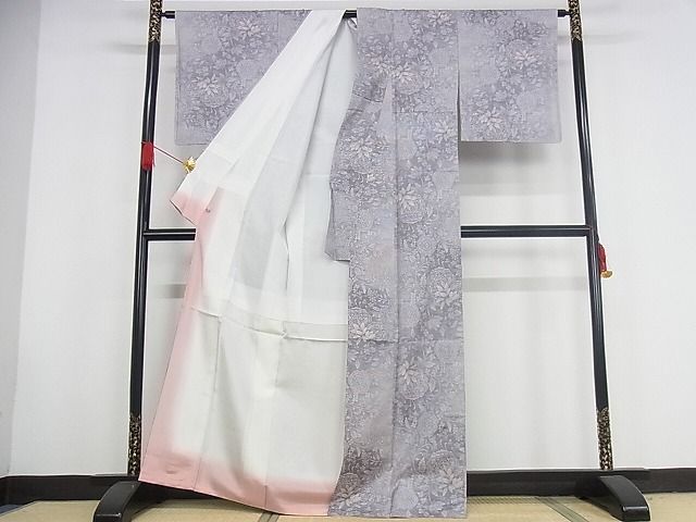 平和屋本店■極上 本場大島紬 白大島 名匠たかし 総絣 桃山絵日記 証紙付き さが美扱い 正絹 逸品 未使用 KAAA0970kk4