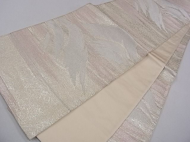 平和屋着物◎六通柄袋帯 遠山霞文 銀糸 逸品 CAAB9143dx