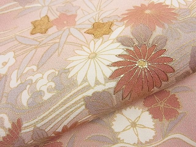 平和屋着物●訪問着 松竹梅 立波花文 金彩 逸品 未使用 BAAE4101zb4