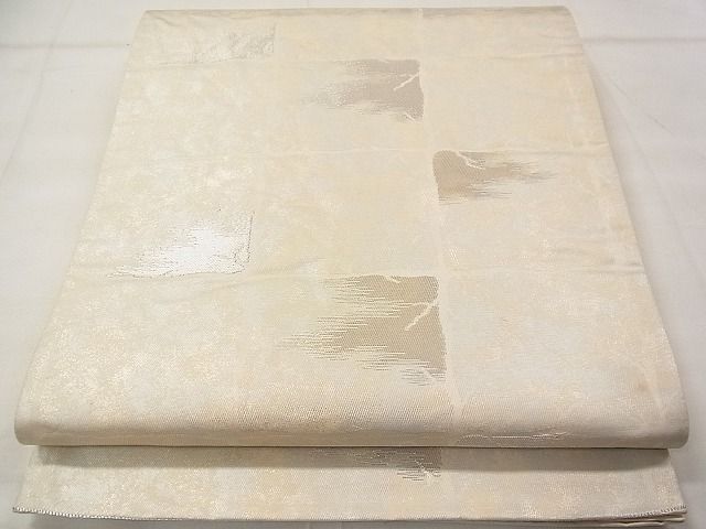 平和屋着物◎六通柄袋帯 市松霞文 金銀糸 逸品 紙箱付き CAAD4925vf