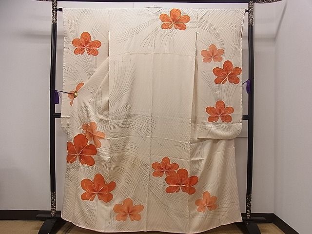 ポリエステル振袖 豪華 和モダン 金彩 カラー胴裏 岡重 身丈166cm