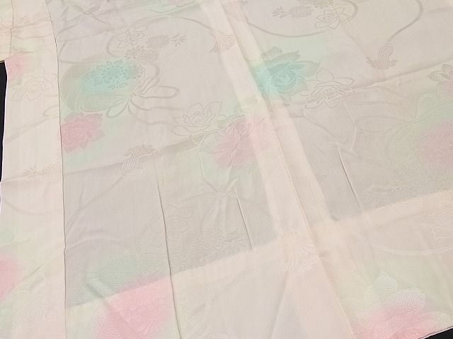 平和屋着物■上質な長襦袢 無双仕立て 薔薇 鈴 暈し染め 逸品 BAAE0303sa