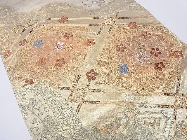 平和屋着物■六通柄袋帯 天井花文 金銀糸 引箔 逸品 CAAD6861hy