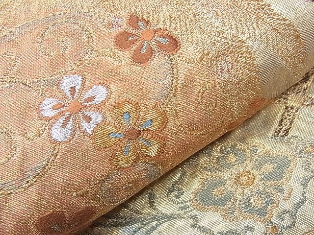 平和屋着物■六通柄袋帯 天井花文 金銀糸 引箔 逸品 CAAD6861hy