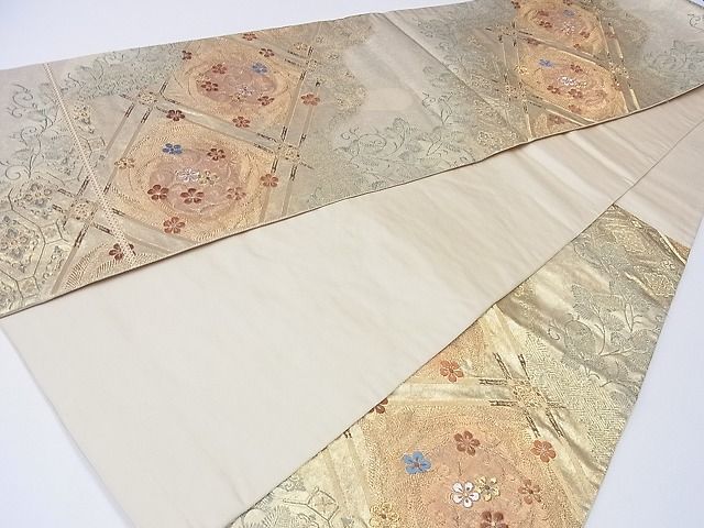 平和屋着物■六通柄袋帯 天井花文 金銀糸 引箔 逸品 CAAD6861hy