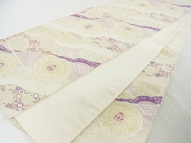 平和屋着物◎六通柄袋帯 道長吉祥花文 金銀糸 逸品 DAAE4003ox