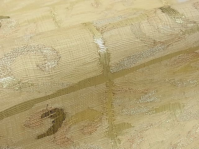 平和屋着物■夏物 六通太鼓柄袋帯 櫛織 唐草文 金糸 逸品 DAAE7003ea