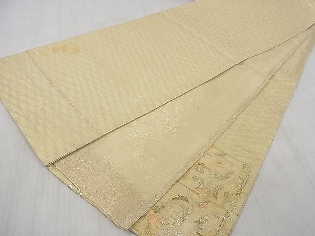 平和屋着物■夏物 六通太鼓柄袋帯 櫛織 唐草文 金糸 逸品 DAAE7003ea