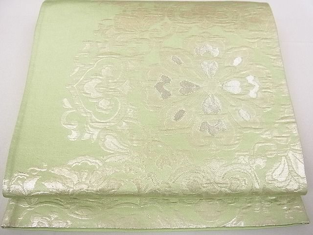 平和屋着物◎六通柄袋帯 正倉院花文 銀糸 逸品 DAAE0193yyy