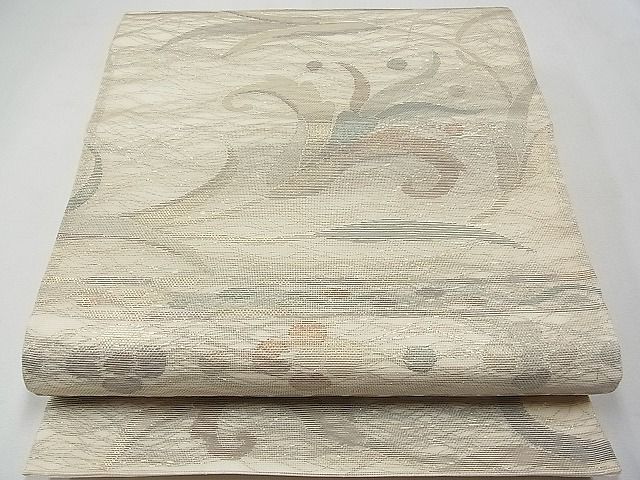 平和屋着物■夏物 六通柄袋帯 草花文 金糸 逸品 CAAD4700tx
