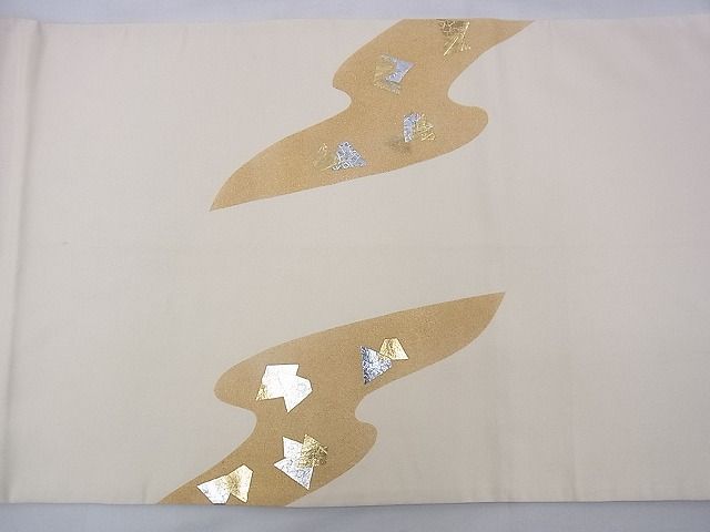 平和屋着物◎太鼓柄袋帯 箔散らし 金銀彩 逸品 BAAE2568ph