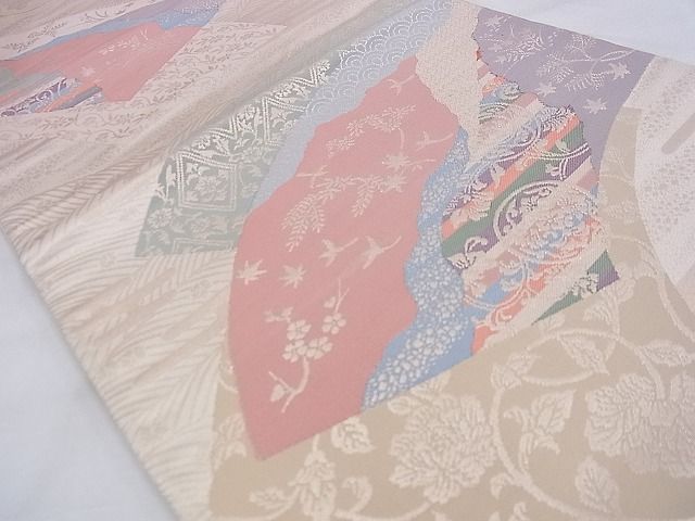 平和屋着物◎六通柄袋帯 地紙有職花唐草文 金糸 逸品 BAAE6248ph