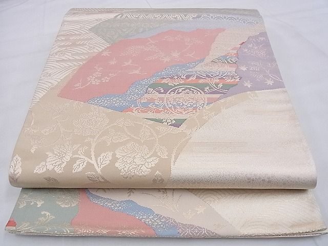 平和屋着物◎六通柄袋帯 地紙有職花唐草文 金糸 逸品 BAAE6248ph