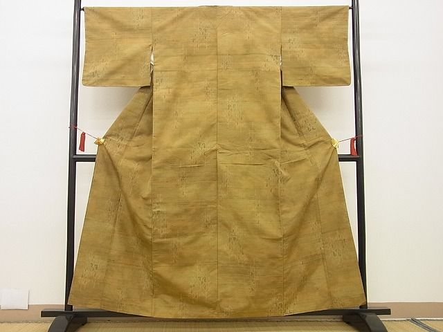 平和屋着物■上質な紬 樹林文 暈し染め 逸品 BAAE8809xi
