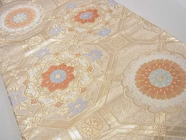 平和屋着物◎六通柄袋帯 蜀江花文 金糸 逸品 DAAE1692ma