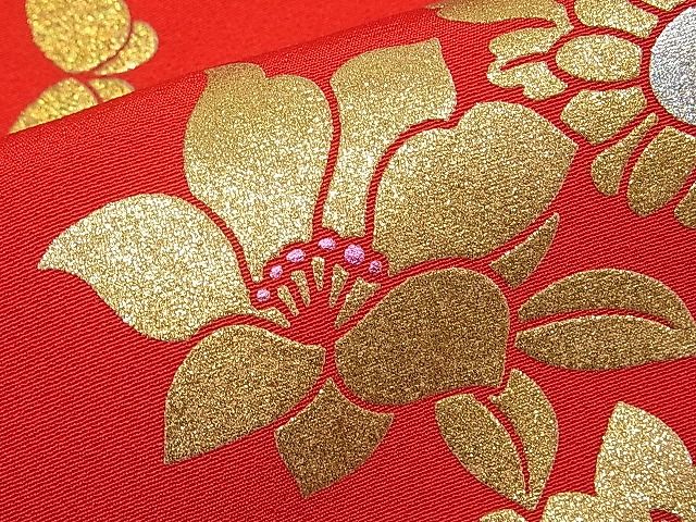 平和屋本店■希少 秋山章 打掛 七五三 7歳 十三参り 女の子 祝着 舞蝶花丸文 金銀彩 逸品 CYAA0039s4