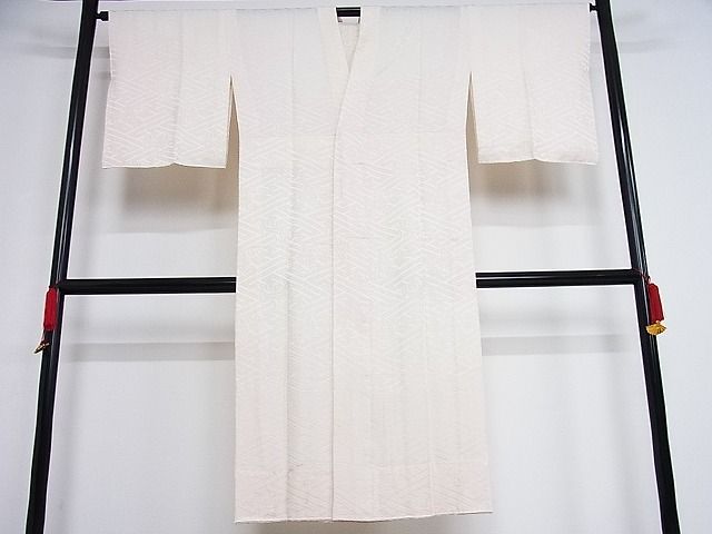 平和屋着物■長襦袢(無双仕立て) 草花地紋 正絹 逸品 AAAG5964Boa