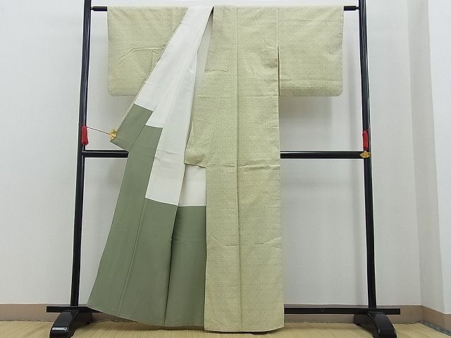 平和屋着物■上質な紬 変わり格子 逸品 BAAE4738vj