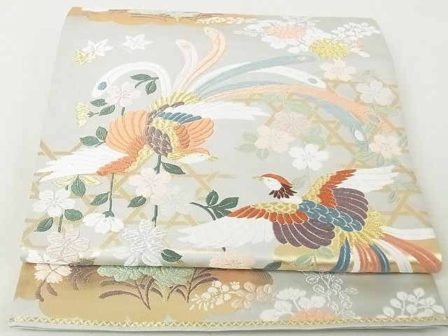 平和屋着物◎六通柄袋帯 唐織 鳳凰文 金糸 逸品 DAAE4098ox