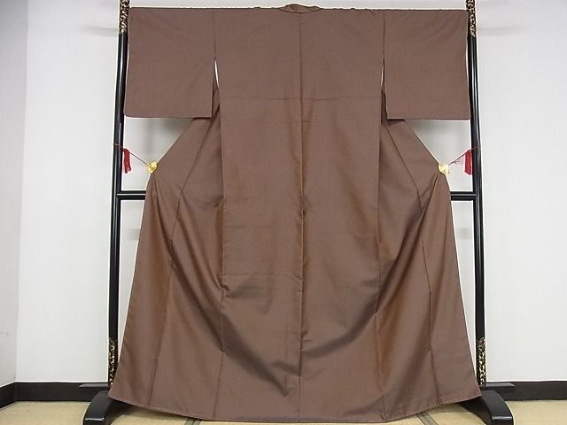 平和屋本店■希少 本場黄八丈 たつみ綾 紬 正絹 逸品 未使用 KAAA1043kk4