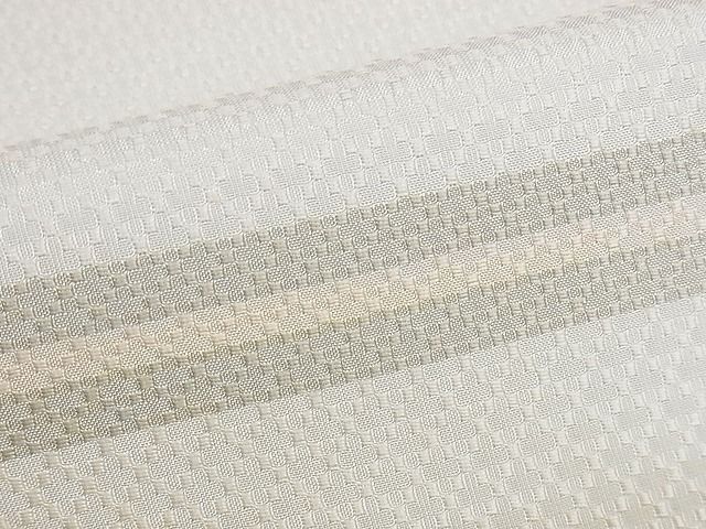 平和屋本店▽極上 本場与那国花織 草木染 手織 紬 単衣 縞 証紙付き ロング丈 正絹 逸品 KAAA1067kk4