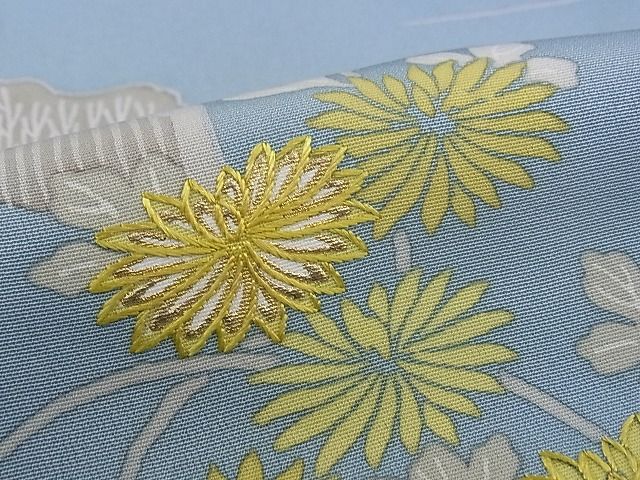 平和屋本店■極上 創業460年・千總 訪問着 刺繍 草花文 金彩 逸品 CZAA0251s4