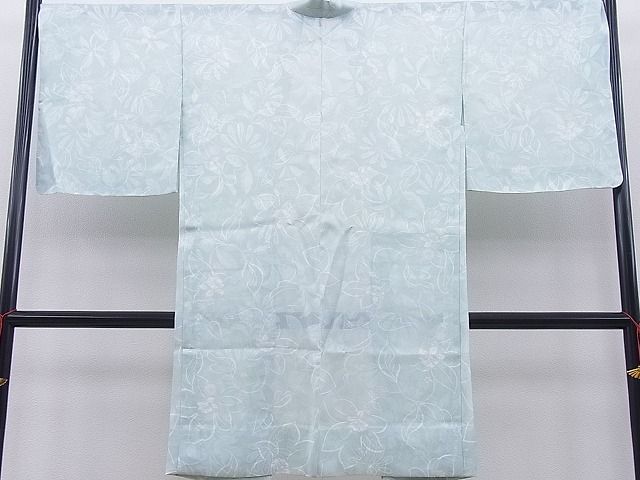 平和屋本店▽極上 スリーシーズン 春夏秋 塵除け 紋紗長羽織 草花文 反端付き 逸品 未使用 BAAF0418zb4