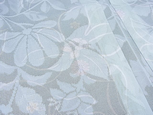 平和屋本店▽極上 スリーシーズン 春夏秋 塵除け 紋紗長羽織 草花文 反端付き 逸品 未使用 BAAF0418zb4