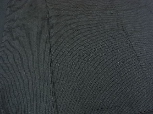 平和屋着物■男性 お召 格子柄 逸品 BAAE8066gt