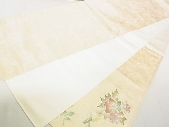 平和屋着物◎太鼓柄袋帯 扇面花車文 金銀彩 逸品 DAAE8032sa