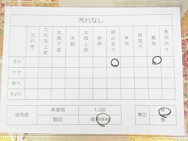 平和屋着物◎佐賀錦 六通柄袋帯 地紙花文 金銀糸 逸品 DAAE8035sa