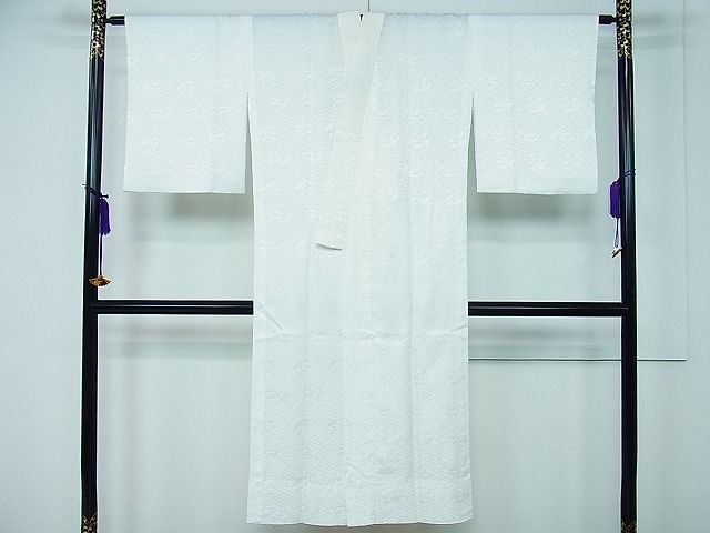 ご自宅用限定お買い得品 平和屋着物□長襦袢 洗える着物 紗綾形草花地紋 無双仕立て 着物・浴衣