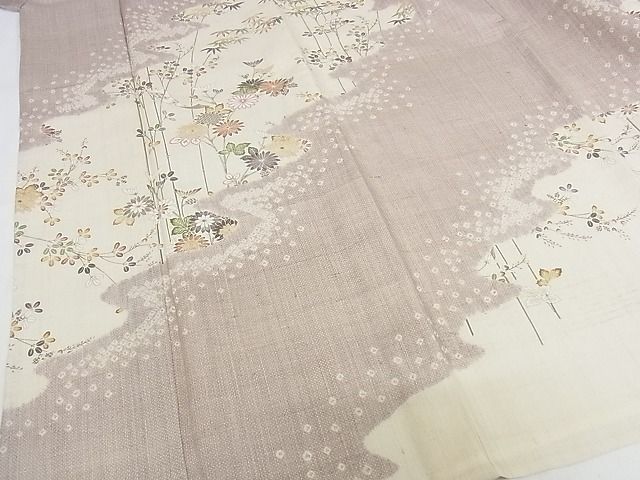 平和屋本店*極上 夏物 染織の名門 しょうざん 生紬 訪問着 枝花文 ますいわ屋扱い 正絹 逸品 KAAA1124kk4