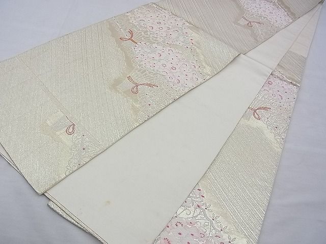 平和屋着物◎六通柄袋帯 唐織 草花文 金銀糸 逸品 BAAE7623du