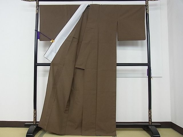 平和屋本店■極上 綿薩摩 本さつま 東郷織物謹製 手織 實篤 永江明夫 単衣 反端付き 木綿 逸品 CZAA0320s4