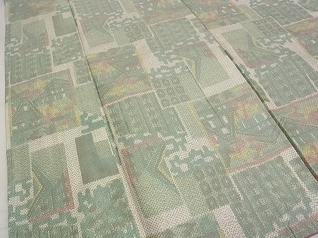 平和屋着物■上質な紬 色紙風景文 逸品 DAAE4507jm