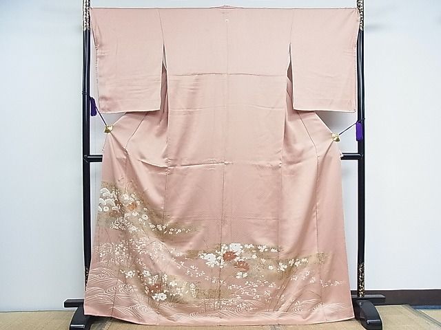平和屋着物□豪華色留袖 駒刺繍 立波霞草花文 金彩 逸品 CAAD5245nb