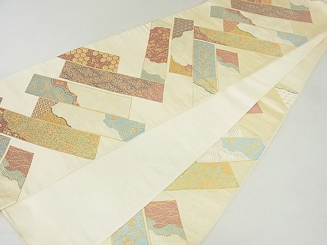 平和屋着物■六通柄袋帯 流水花唐草文 金銀糸 逸品 DAAD3766sf