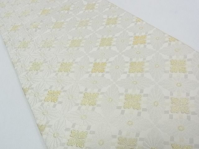 平和屋本店■極上 西陣 川島織物 六通柄本袋帯 七宝花文 金銀糸 証紙付き 逸品 未使用 CZAA0361s4