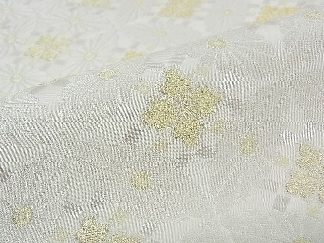 平和屋本店■極上 西陣 川島織物 六通柄本袋帯 七宝花文 金銀糸 証紙付き 逸品 未使用 CZAA0361s4