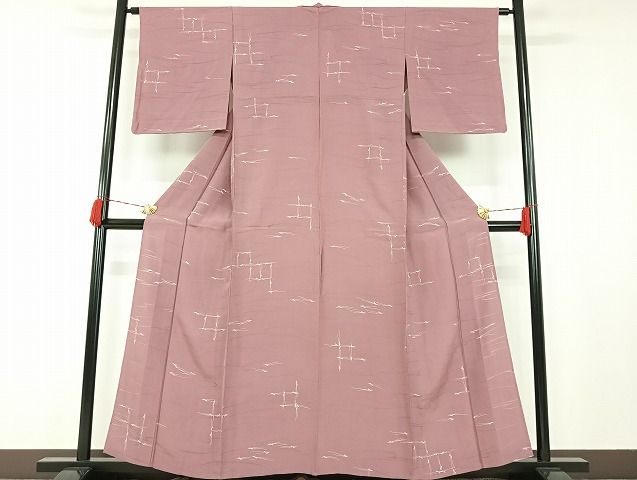 作家物 小紋 葉模様 裄65 可愛いデザイン 着物 正絹 MB-9946 作家物 小紋 葉模様 裄65 可愛いデザイン 着物 正絹 MB-9946