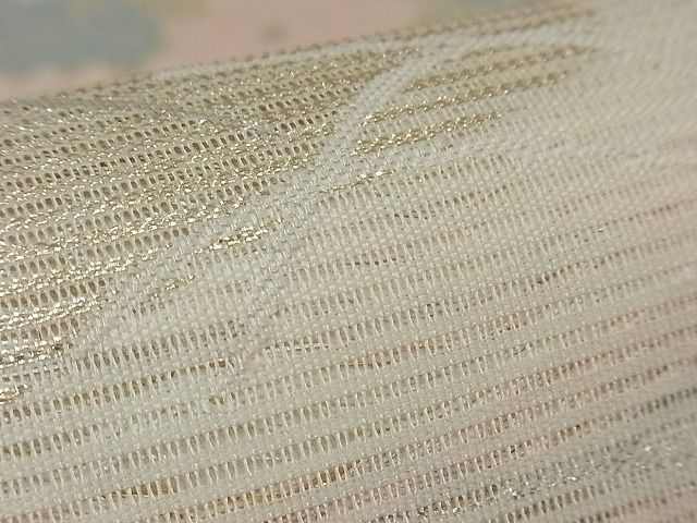 平和屋着物■夏物 六通柄袋帯 流水枝花文 金銀糸 正絹 逸品 AAAH2242Awj