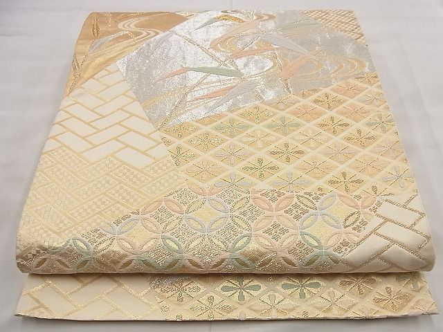 平和屋着物◎六通柄袋帯 唐織 吉祥文 金銀糸 逸品 BAAF1480qt