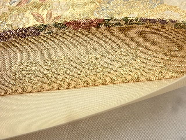 平和屋着物◎六通柄袋帯 瑞祥洛彩文 金糸 逸品 BAAF1484qt