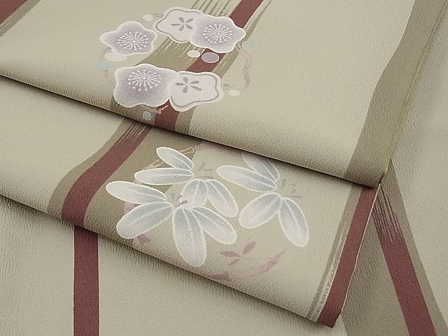 平和屋本店■極上 撫松庵 小紋 笹梅丸文 洗える着物 CYAA0187s4