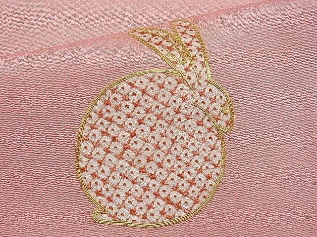 平和屋本店■希少 京都祇園の老舗 ぎをん齋藤 七五三 3歳 祝着・襦袢セット 駒刺繍 絞り 兎 たとう紙付き 逸品 未使用 CYAA0196s4