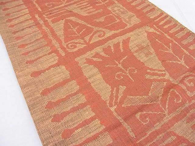 平和屋着物◎西陣 六通柄袋帯 草花文 逸品 BAAF2557ea