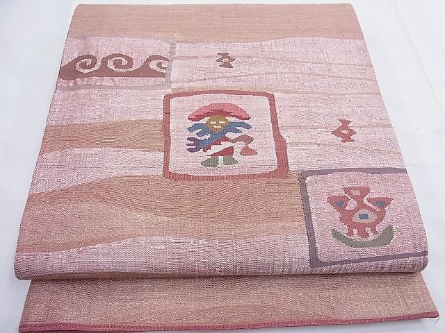 平和屋着物◎太鼓柄袋帯 吉祥文 金糸 逸品 BAAF2594ea