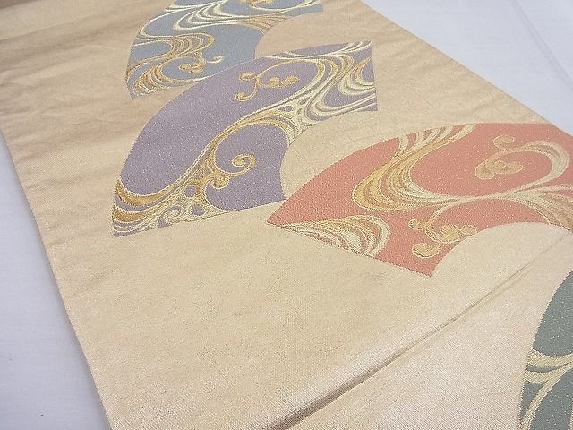 平和屋着物◎六通柄袋帯 琳派文様 金糸 引箔 逸品 BAAF2698ea