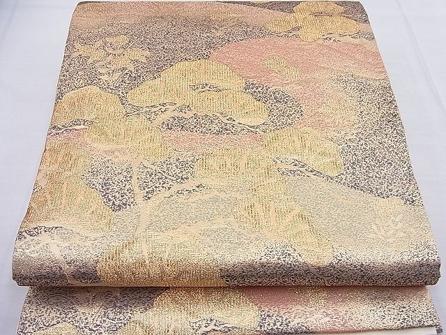 平和屋着物◎六通柄袋帯 松 金糸 逸品 BAAF4417ea